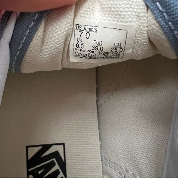 Blue Big Kid Lace-up vans - Picture 3 of 5